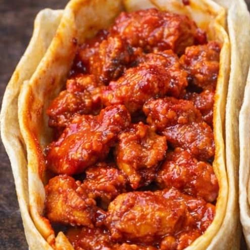Kebab de pollo indio